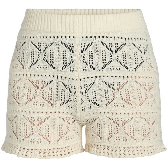 NWT, SZ M, 100% COTTON Crochet Swim Cover Up SHORTS, Ivory - Picture 1 of 3